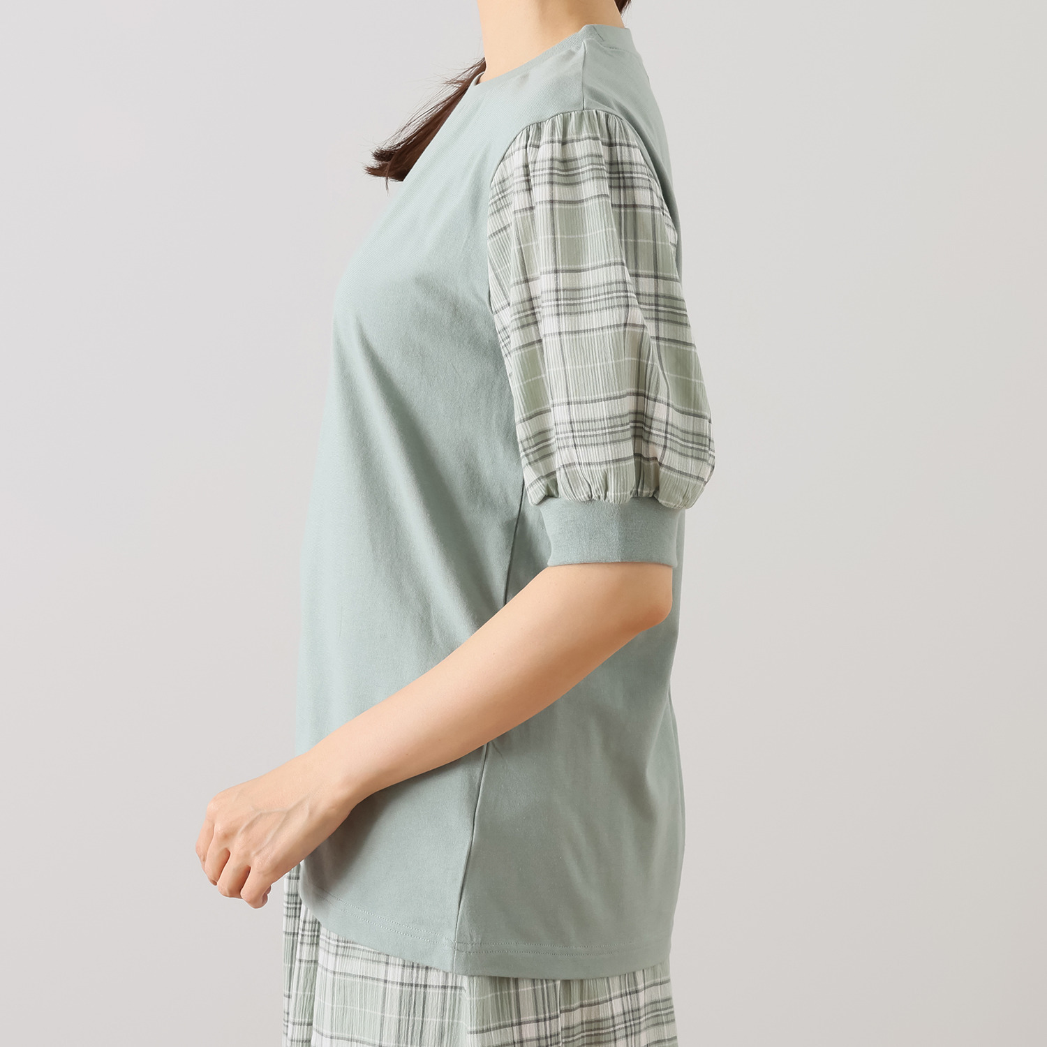 ラデリア 抗菌防臭・吸水速乾 コットンを贅沢に使用した 爽やか楊柳と天竺の ふんわり ルームウェア上下セット