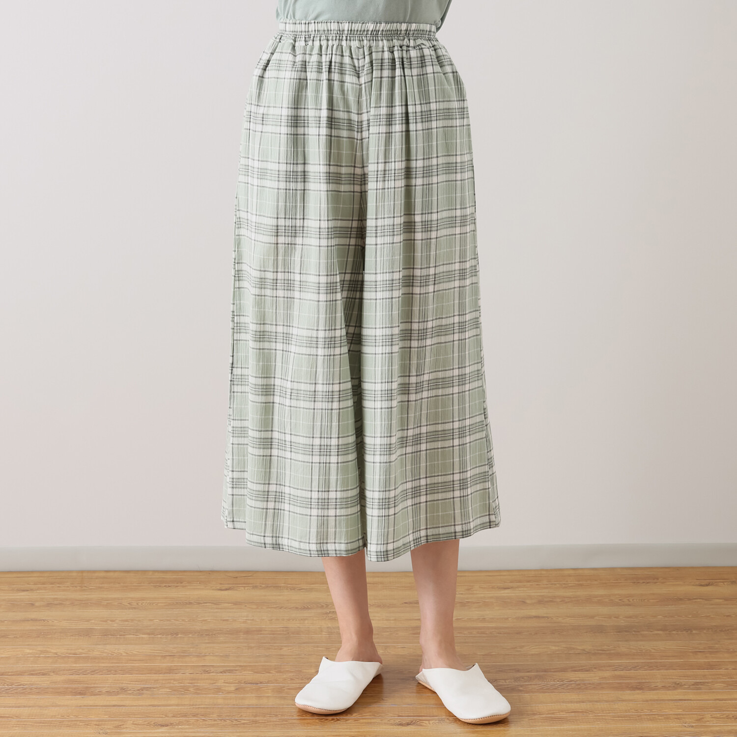 ラデリア 抗菌防臭・吸水速乾 コットンを贅沢に使用した 爽やか楊柳と天竺の ふんわり ルームウェア上下セット