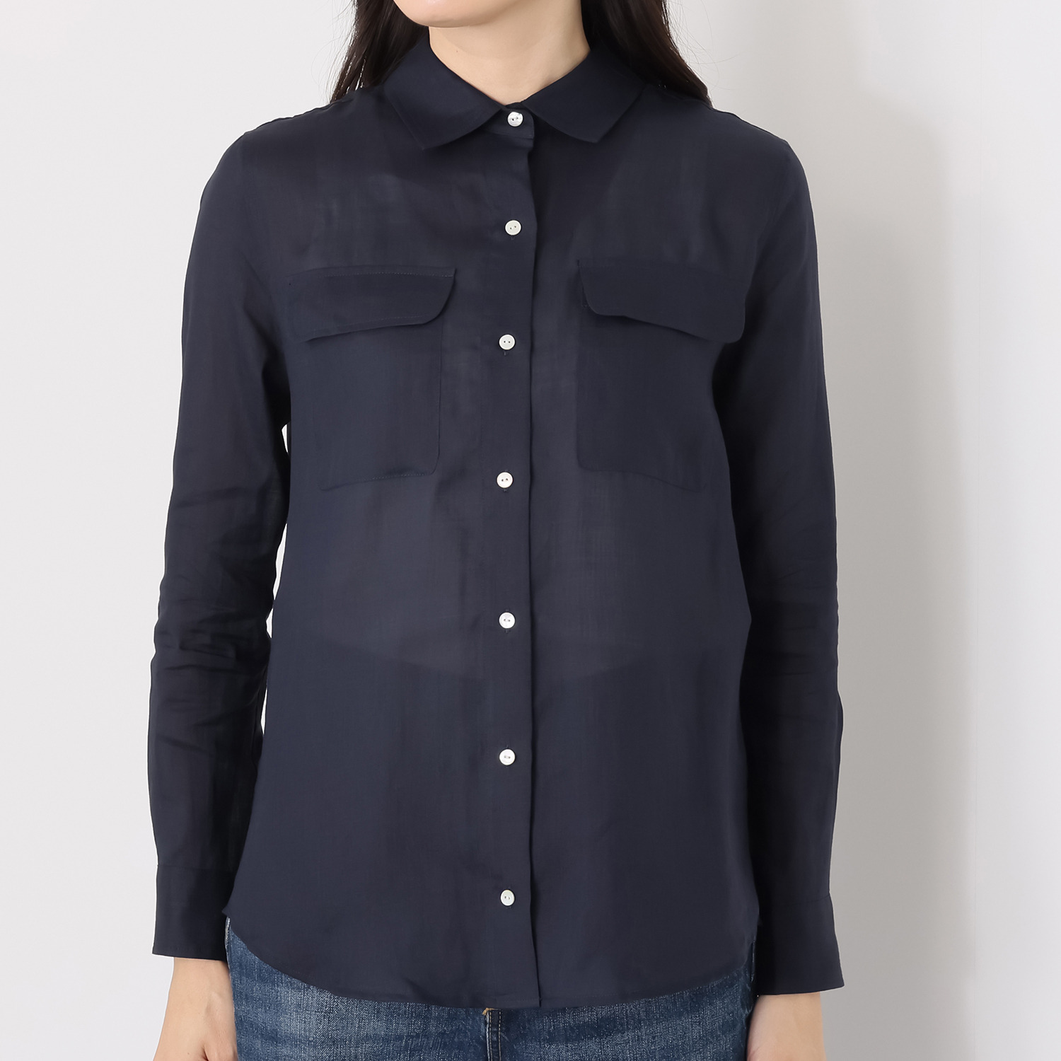 レア　ジェム プレミアムラミーの 極上の涼しさを纏う マニッシュシャツ