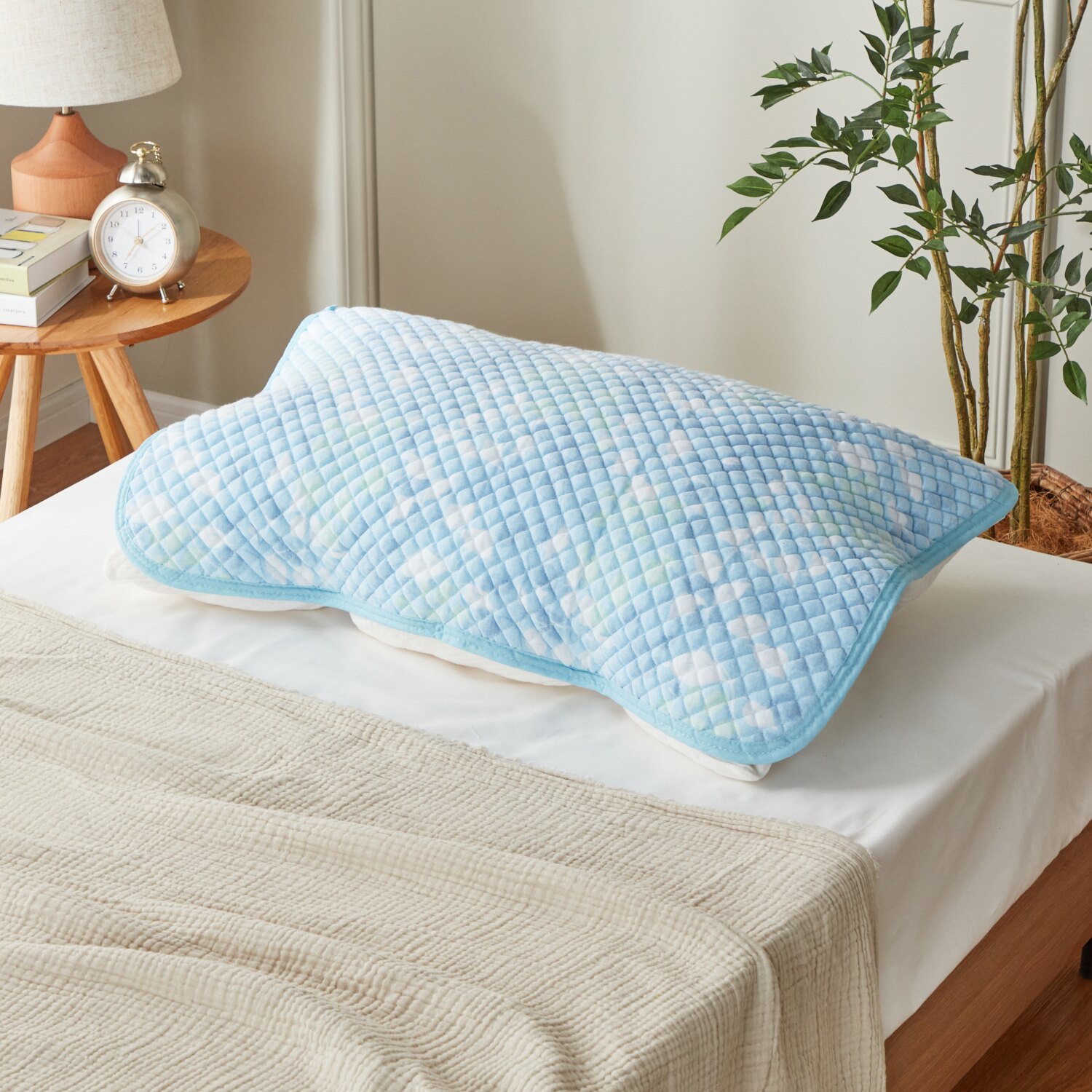 ｎｉｓｈｉｋａｗａ　西川 抗菌＆洗える 爽やかオンザガーゼ コットン ポコポコピローパッド 同色２枚組