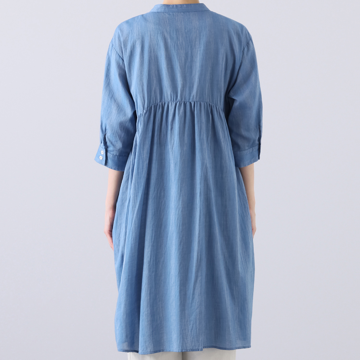 アリュメット シャンブレー シャツワンピース