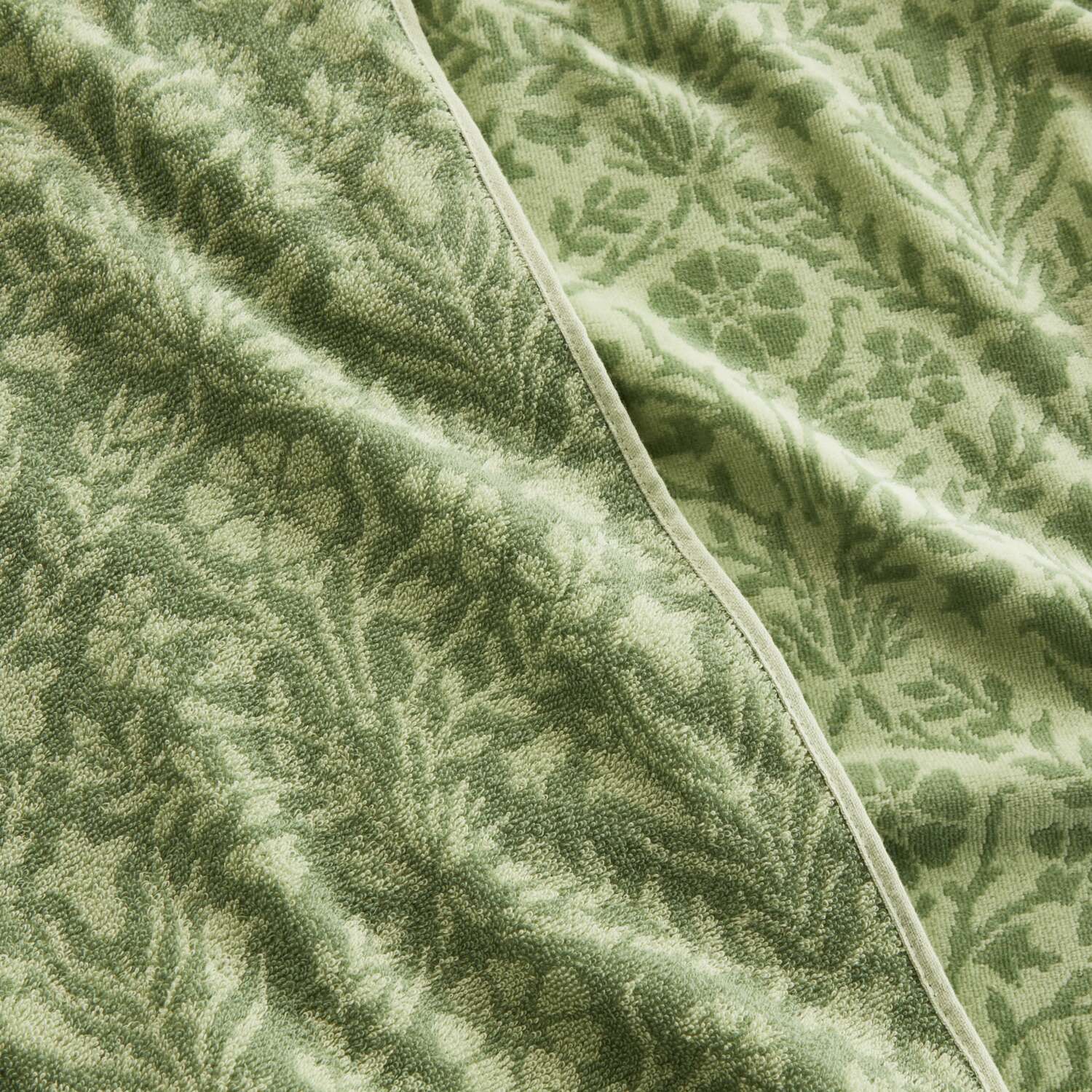 モリスギャラリー ベルフラワー コットンシャーリング リバーシブルタオルケット ＜シングル＞