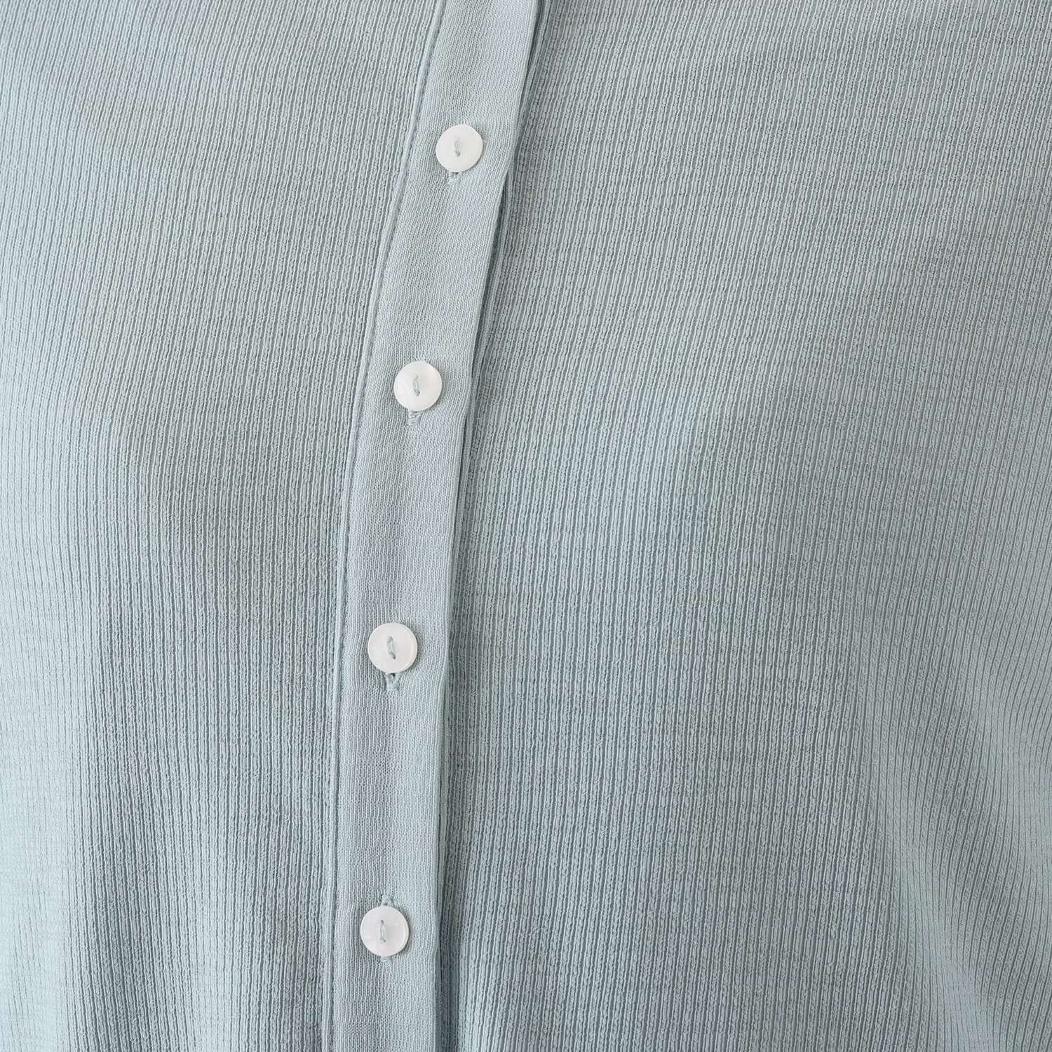 シルバーミントシュガー スタイリング自在な 繊細テレコカーディガンと すっきりな印象の 五分袖プルオーバーの ２枚セット