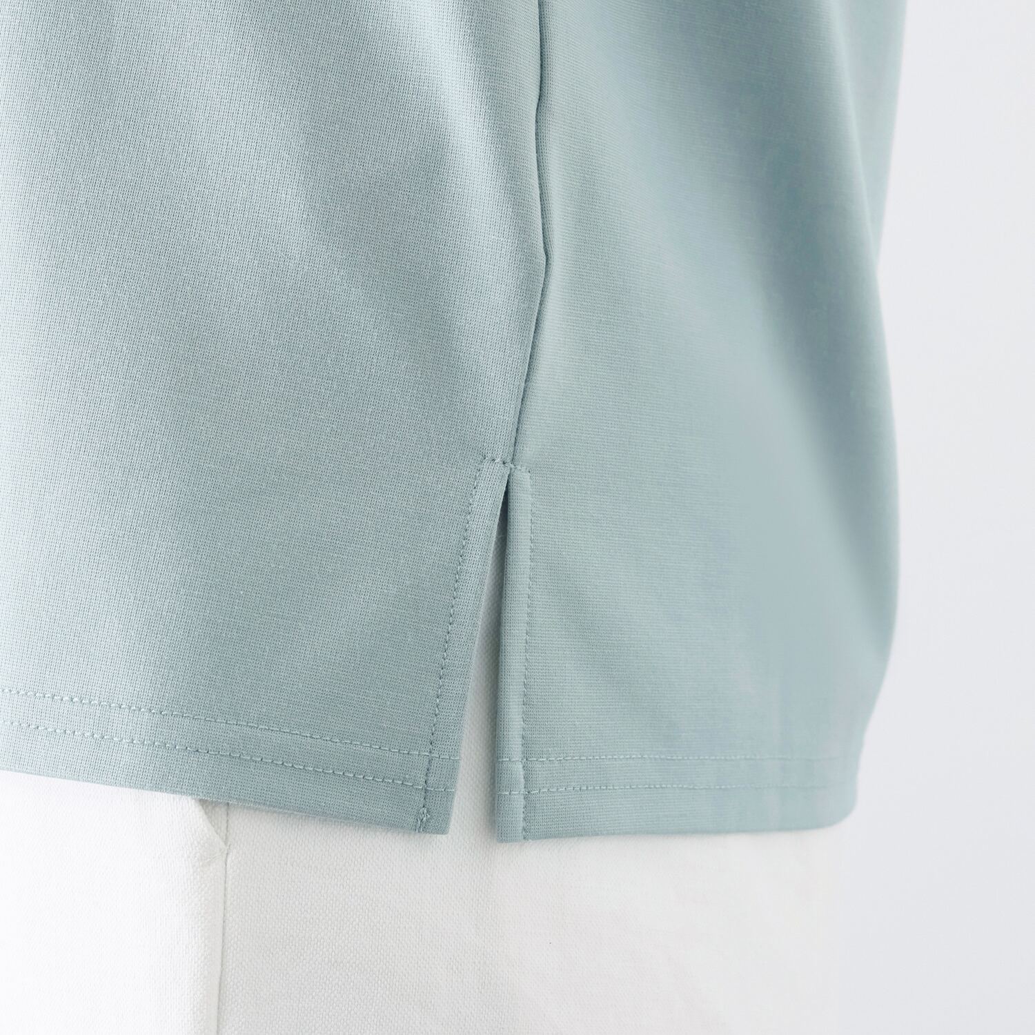 シルバーミントシュガー スタイリング自在な 繊細テレコカーディガンと すっきりな印象の 五分袖プルオーバーの ２枚セット