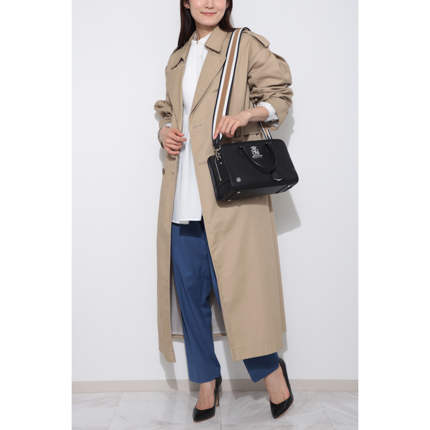 エーディーエムジェイ スパニッシュレザー スクエアボストンバッグ ＜Ｍ＞