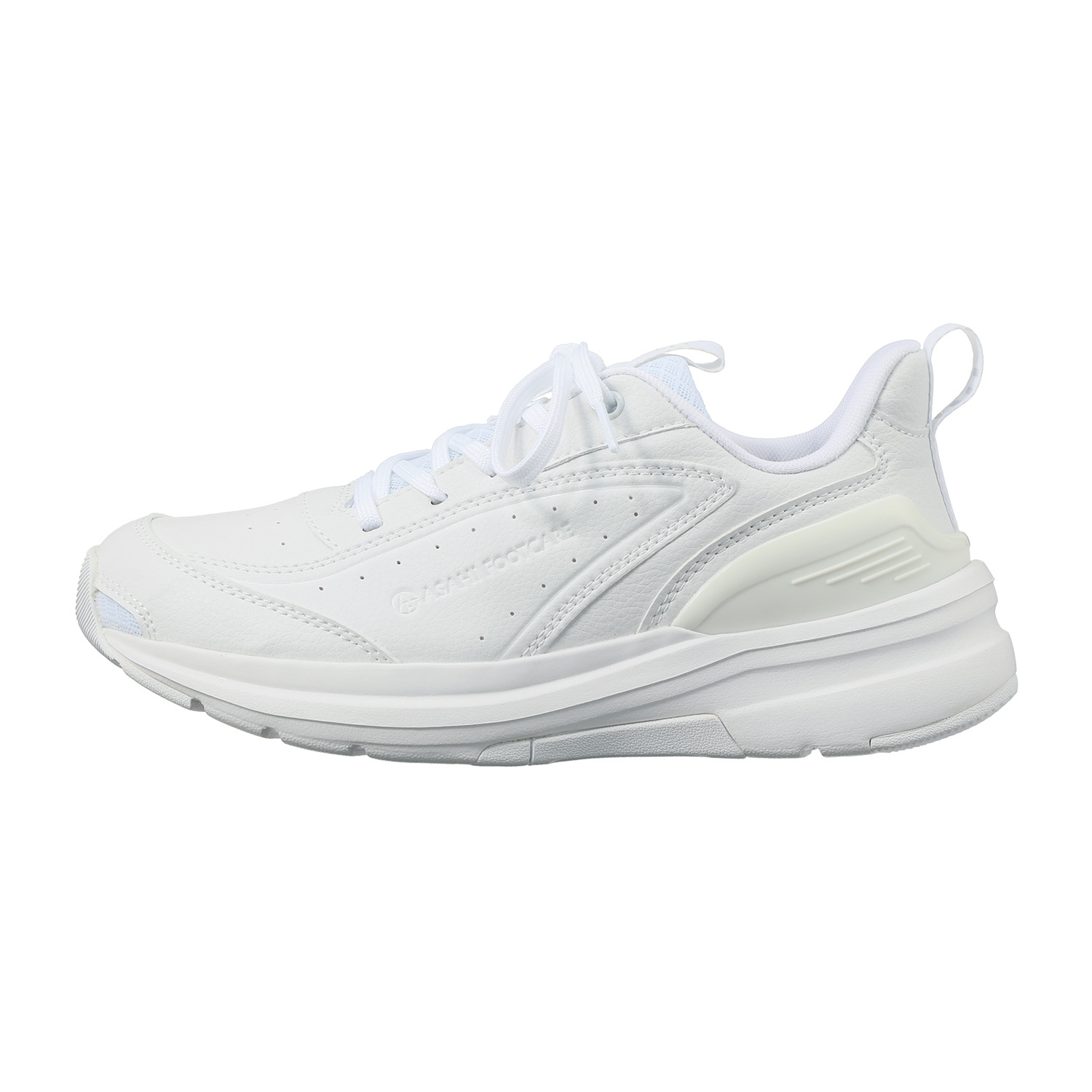 アサヒフットケア レースアップデザイン 合皮スニーカー ＜レディース＞