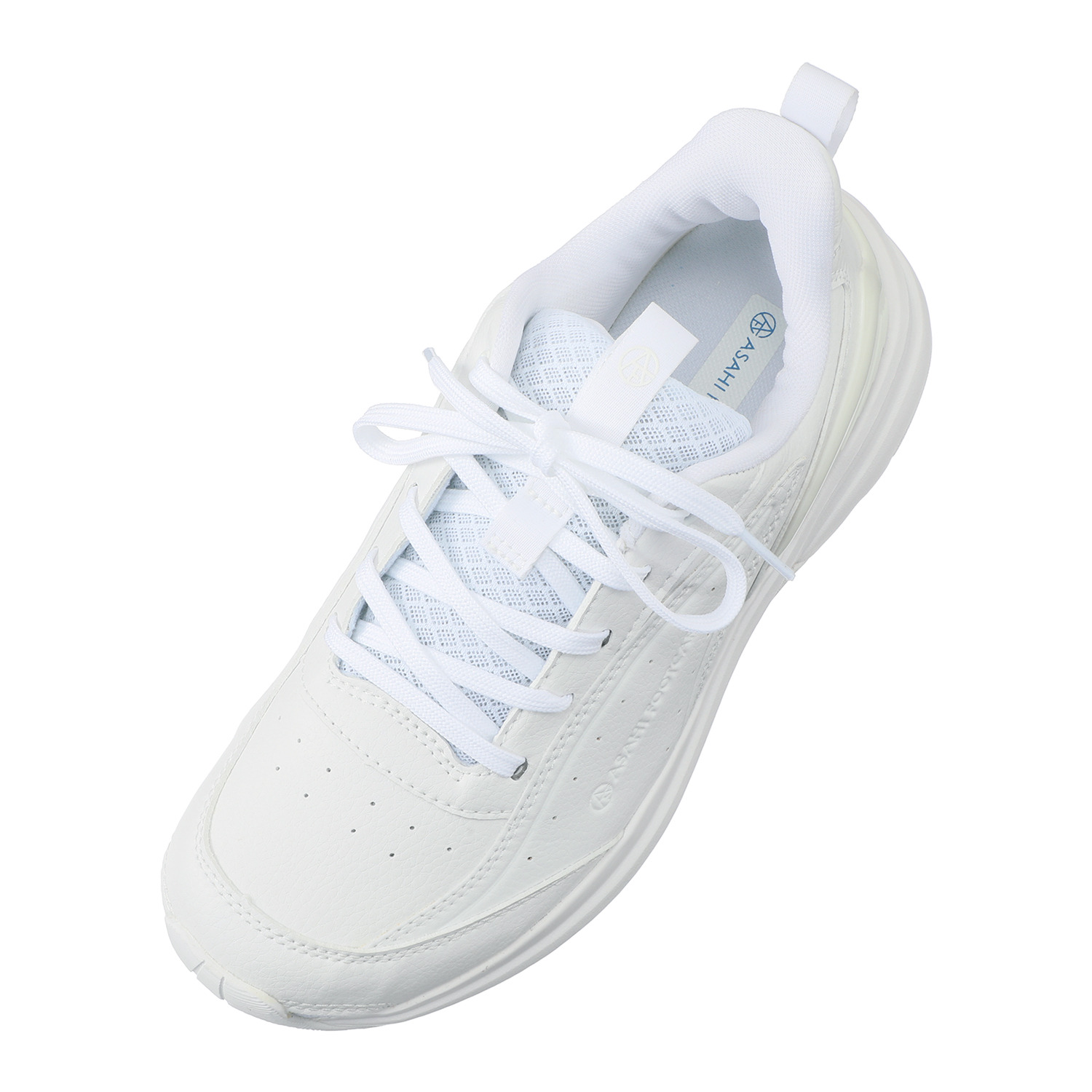 アサヒフットケア レースアップデザイン 合皮スニーカー ＜レディース＞