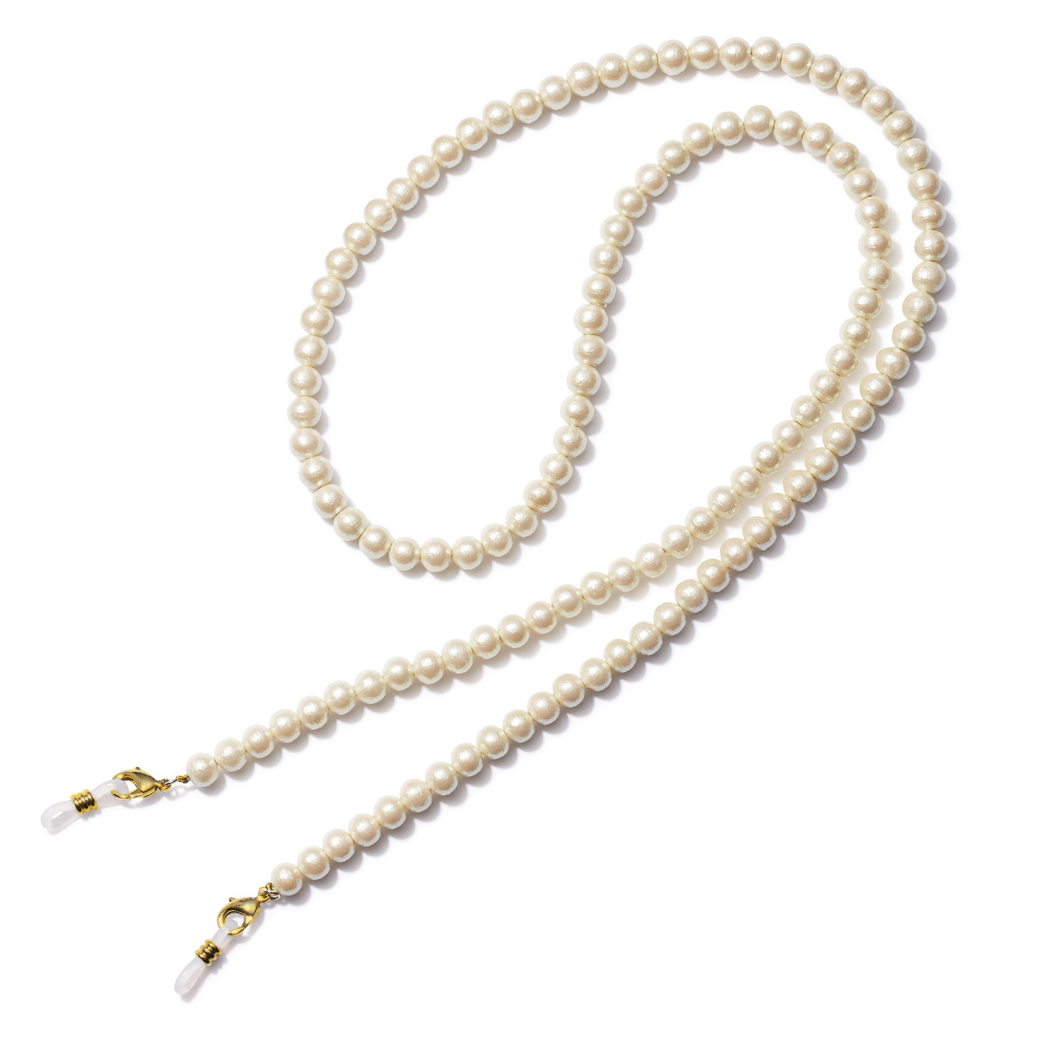 フェザーフィーリング コットンパール グラスホルダー兼 ロングネックレス