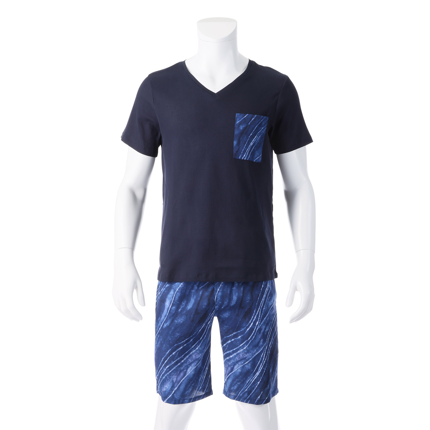 シャレテコ ＜メンズ＞ 日本製　高島ちぢみ ウェア上下セット