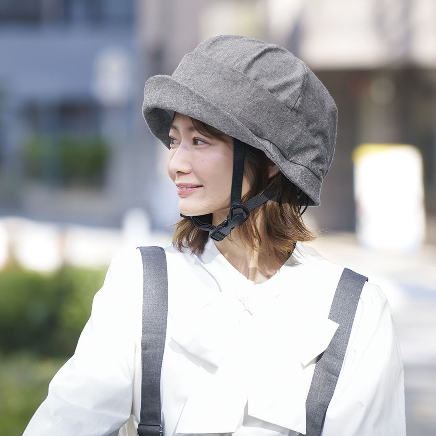 帽子を着せ替えられる オシャレな 自転車ヘルメット おしゃヘル ＜クロシェ＞