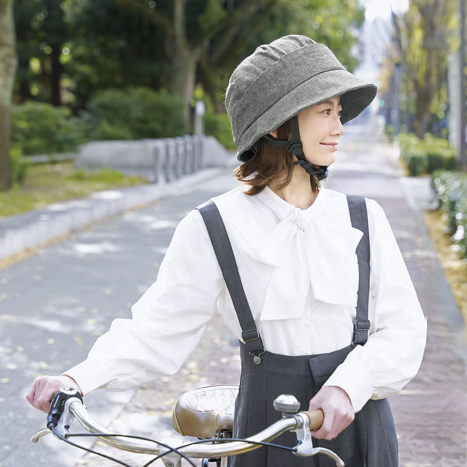 帽子を着せ替えられる オシャレな 自転車ヘルメット おしゃヘル ＜クロシェ＞
