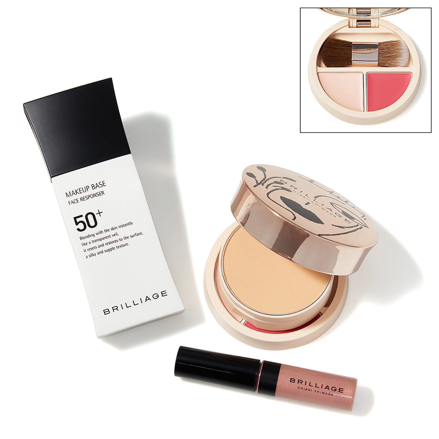 ブリリアージュ なめらかな煌めきツヤ肌へ パウダリーファンデ オーセンティックウーマン ロングステイ サテン　ヴェール 特別セット