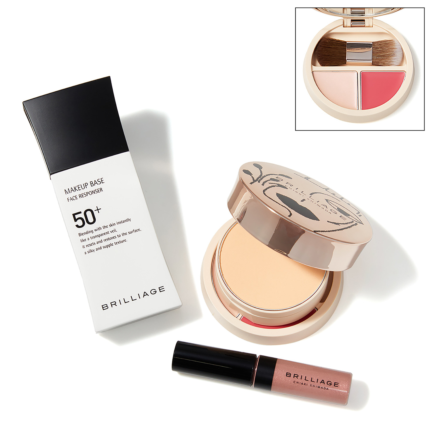 ブリリアージュ なめらかな煌めきツヤ肌へ パウダリーファンデ オーセンティックウーマン ロングステイ サテン　ヴェール 特別セット