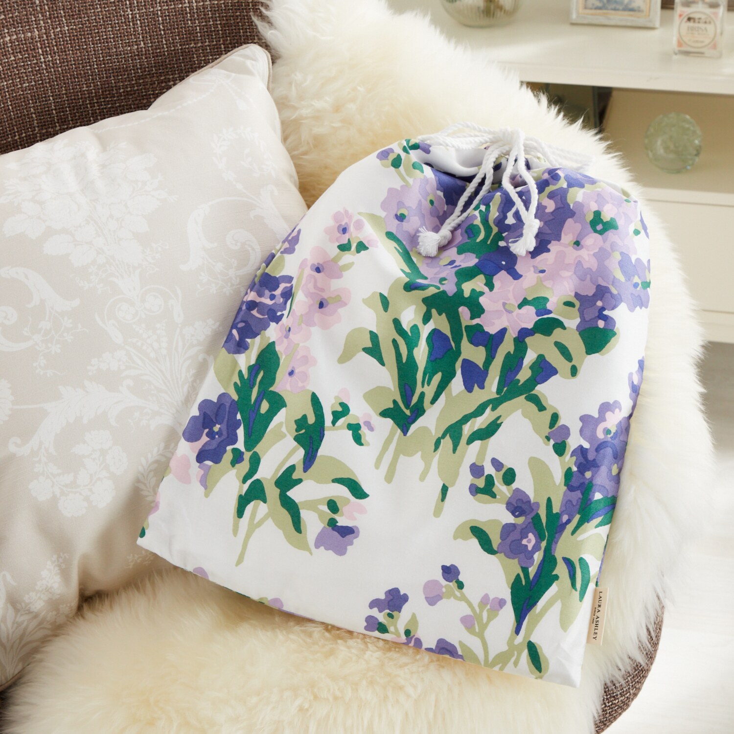 ローラアシュレイ ストックス コットンサテン１００％ 掛けふとんカバー ＜シングル＞