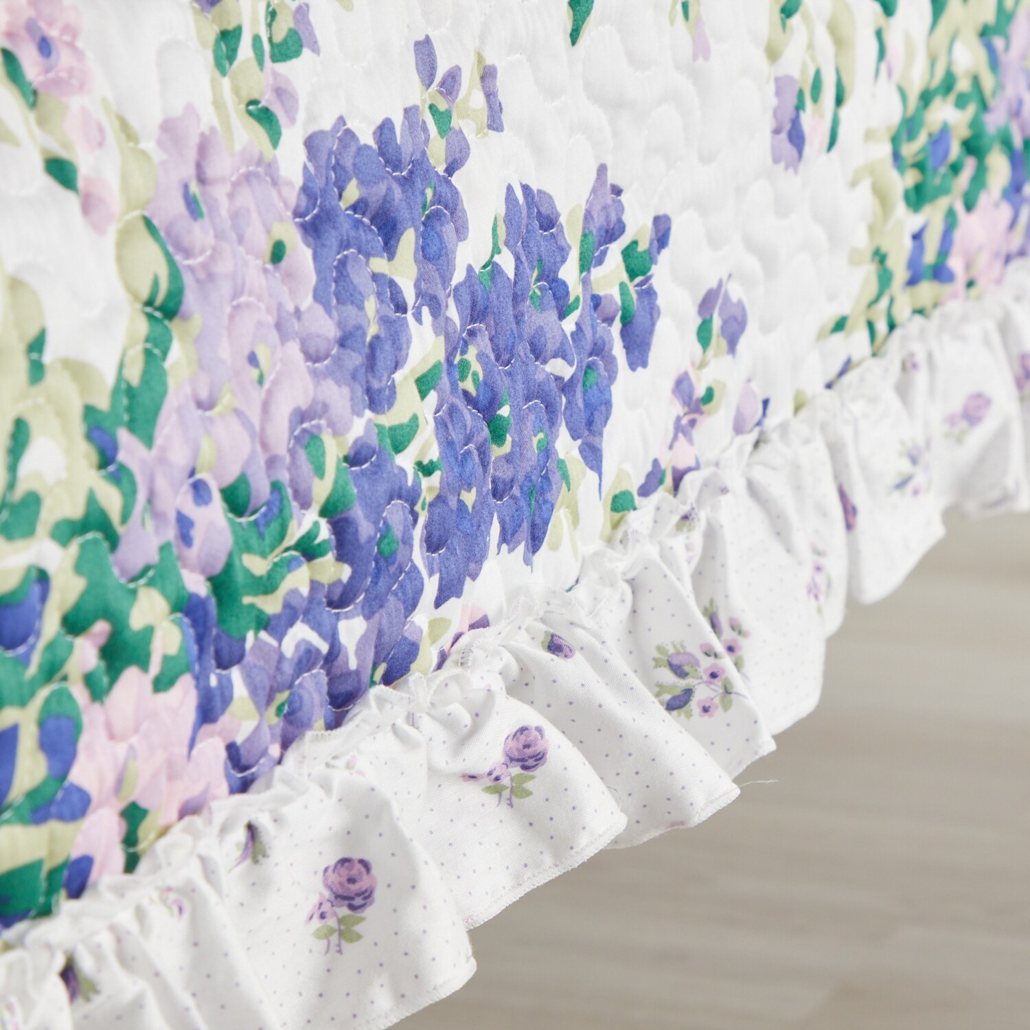 ローラアシュレイ ストックス コットンサテン１００％ キルトマルチカバー ＜１３０×１９０ｃｍ＞