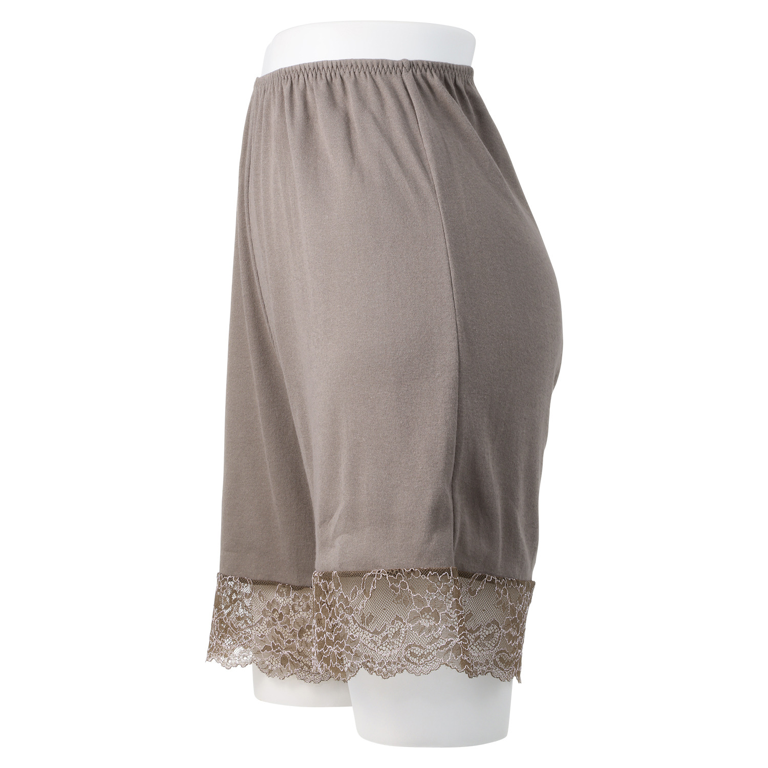 肌ごころ 吸水速乾 綿１００％ 神すぅーコットン 裾レースペチパンツ 同色２枚セット