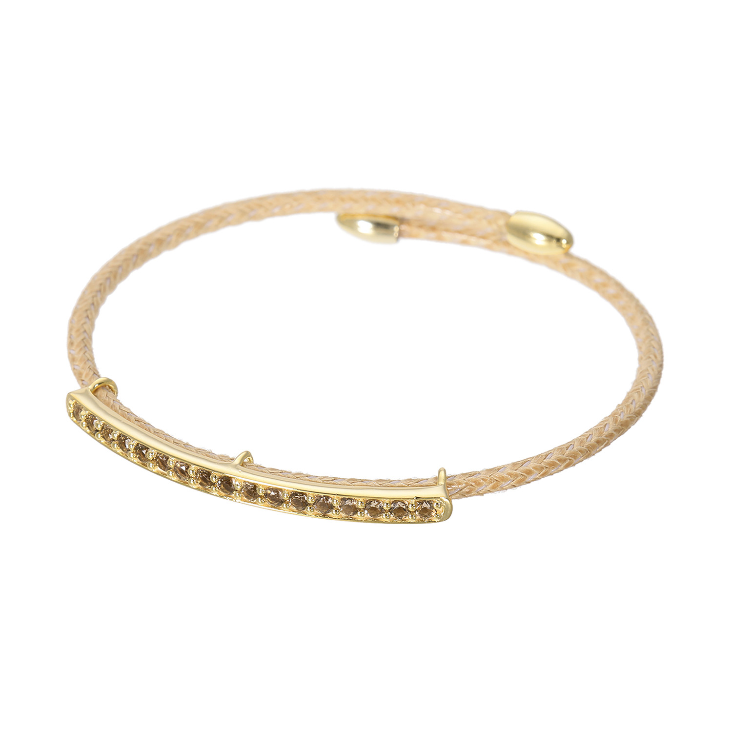 セレンディラム． シルバー ジェムストーン バーデザイン ワンタッチ フレキシブルバングル