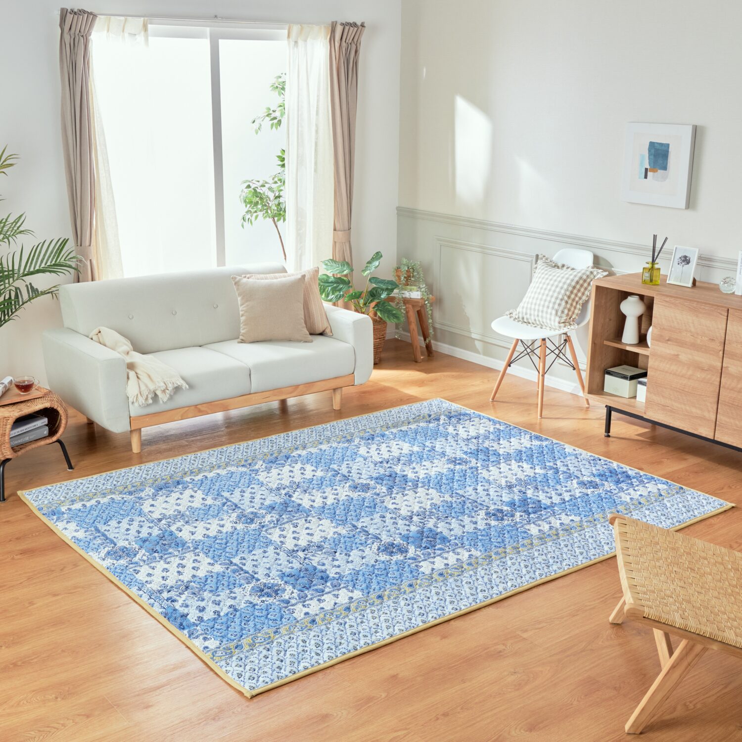 モリリン ＤＲＹ＆ＤＥＯ 除湿・消臭・接触冷感 ひんやりさらさら キルトラグ ＜１９０×２４０ｃｍ＞