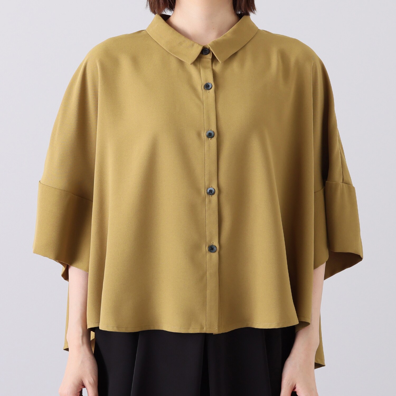 コモエリークローゼット ポンチョ風 リラックスブラウス