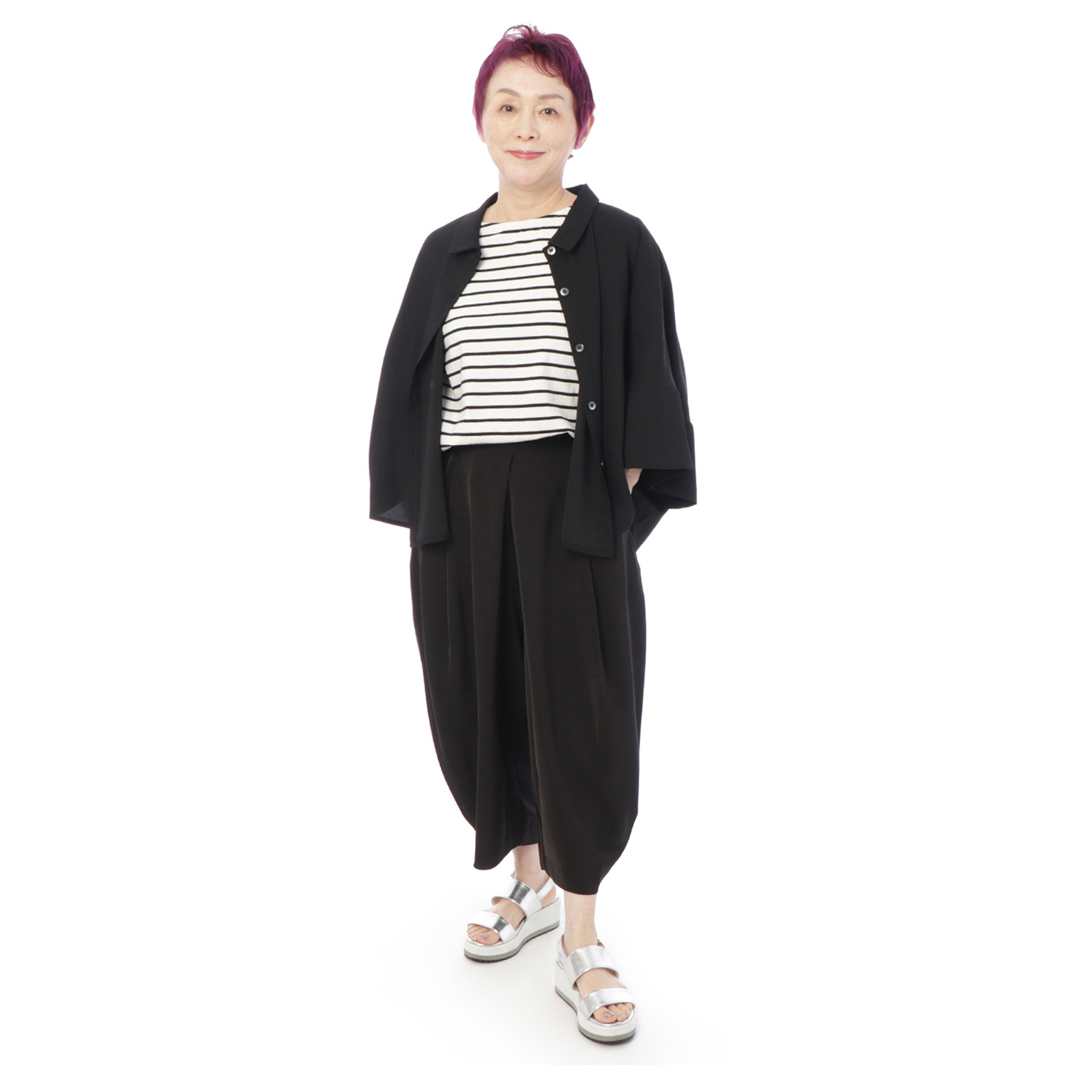 コモエリークローゼット ポンチョ風 リラックスブラウス