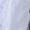 ＢＯＵＮＣＹ　ＢＯＮＤ カンクリーニ社製生地使用 フランス産リネン１００％ ボタンアクセント スタンドネックシャツ ＜メンズ＞