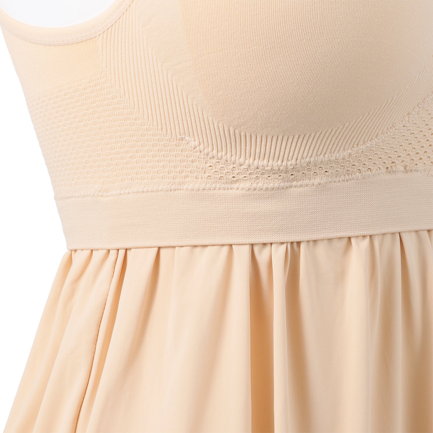 女の欲望 超ラクなのに超アガる！ 接触冷感＆快適メッシュ 神の手ショートスリップ 同色２枚セット