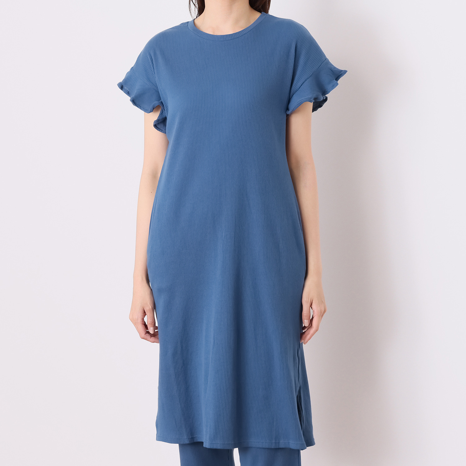 ジュエル オーガニック コットン１００％ リブ編ルームウェア 上下セット