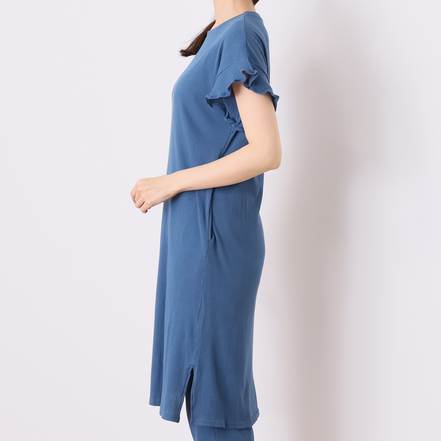 ジュエル オーガニック コットン１００％ リブ編ルームウェア 上下セット