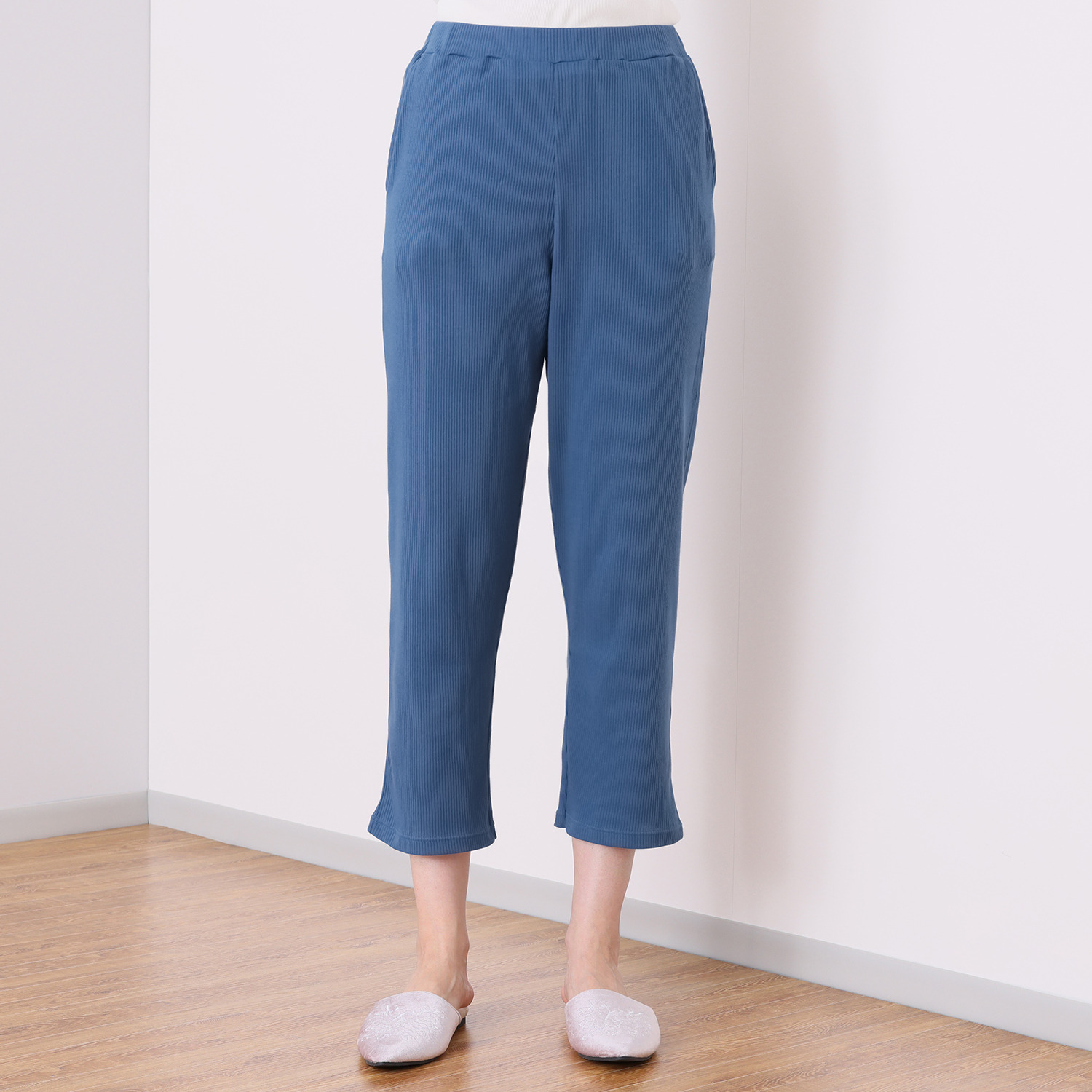 ジュエル オーガニック コットン１００％ リブ編ルームウェア 上下セット