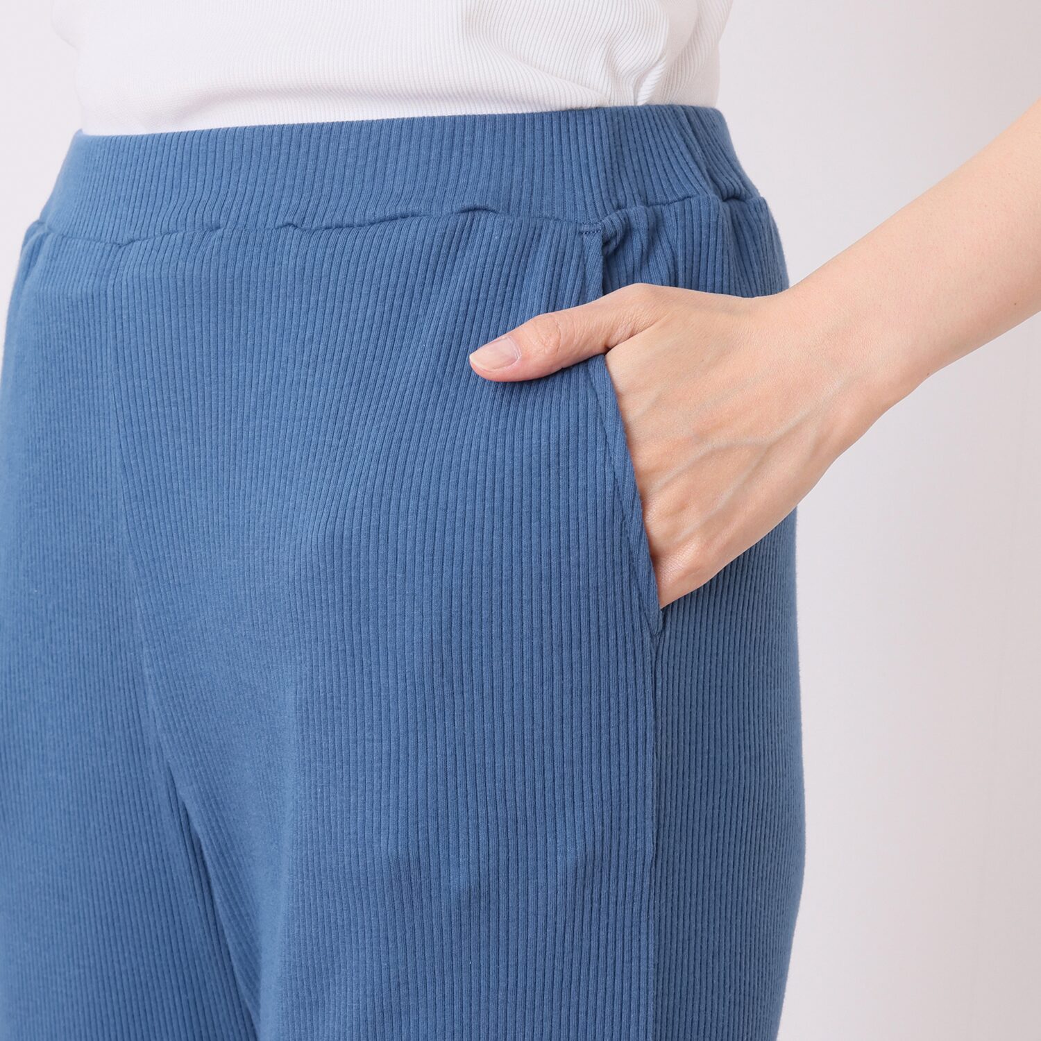 ジュエル オーガニック コットン１００％ リブ編ルームウェア 上下セット