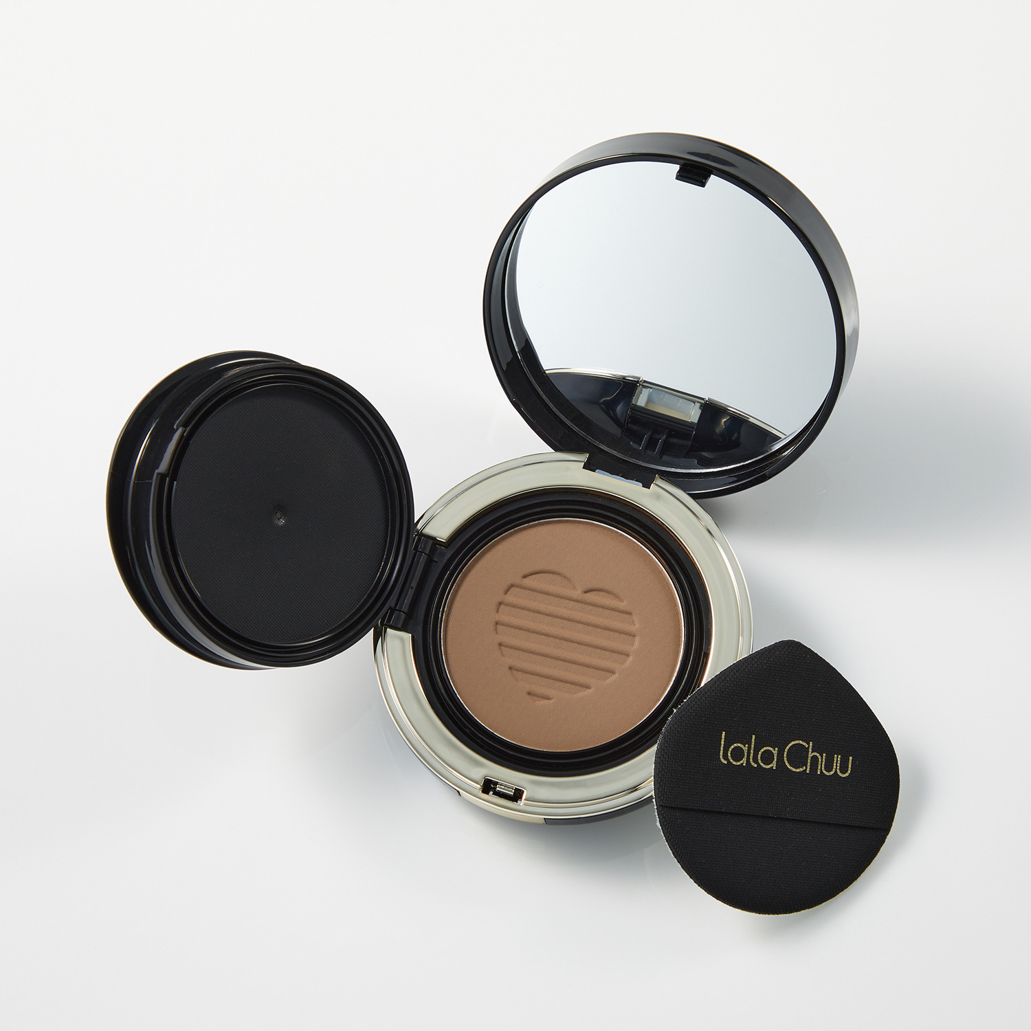 ララチュー 簡単魅了させる白髪カバー ヘアファンデーション プレミアムＮ ＜ライトブラウン＞ ２個分ブラシ付特別セット