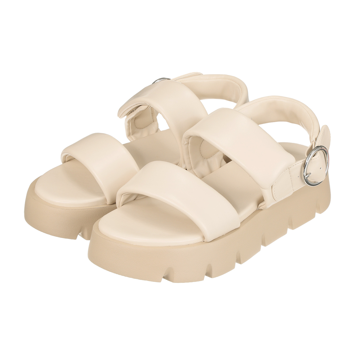 オリエンタルトラフィック パデットダブルベルト 厚底サンダル