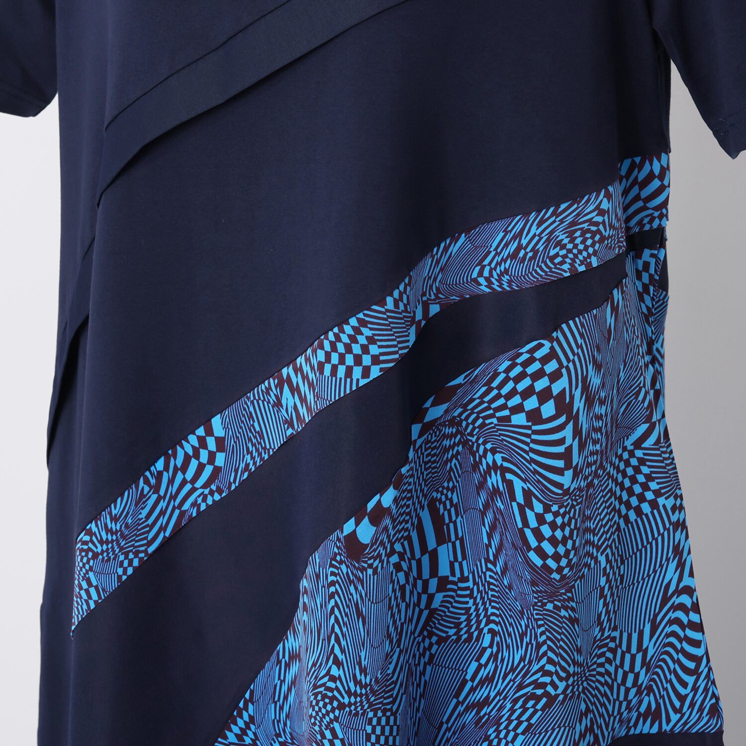 コイビトミサキ プリント切替 アシンメトリー ワンピース