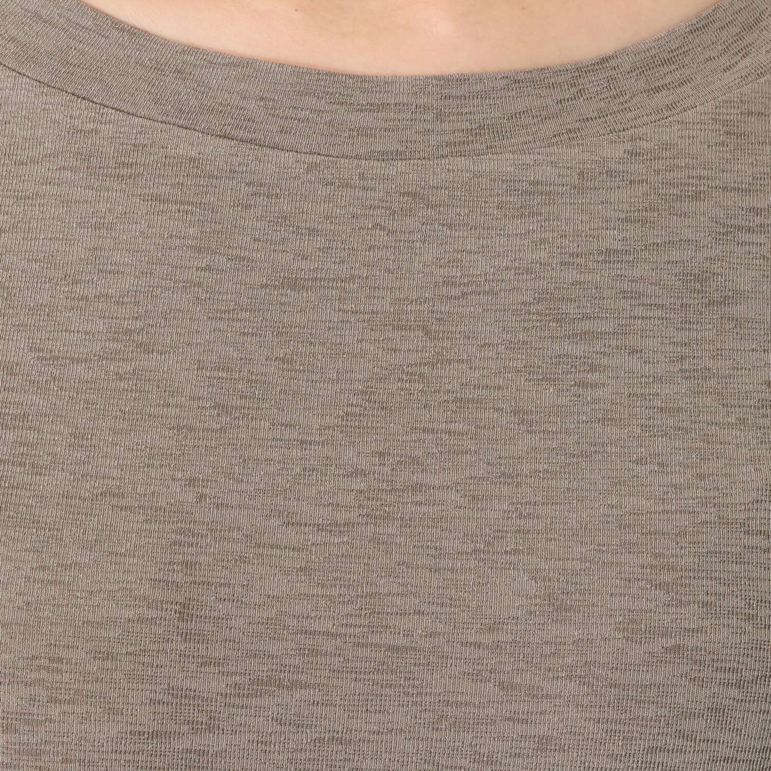 シルバーミントシュガー シアーテレコの ロングスリムジレ＆ シャリ感スムースの ゆったりプルオーバー サマーアンサンブル