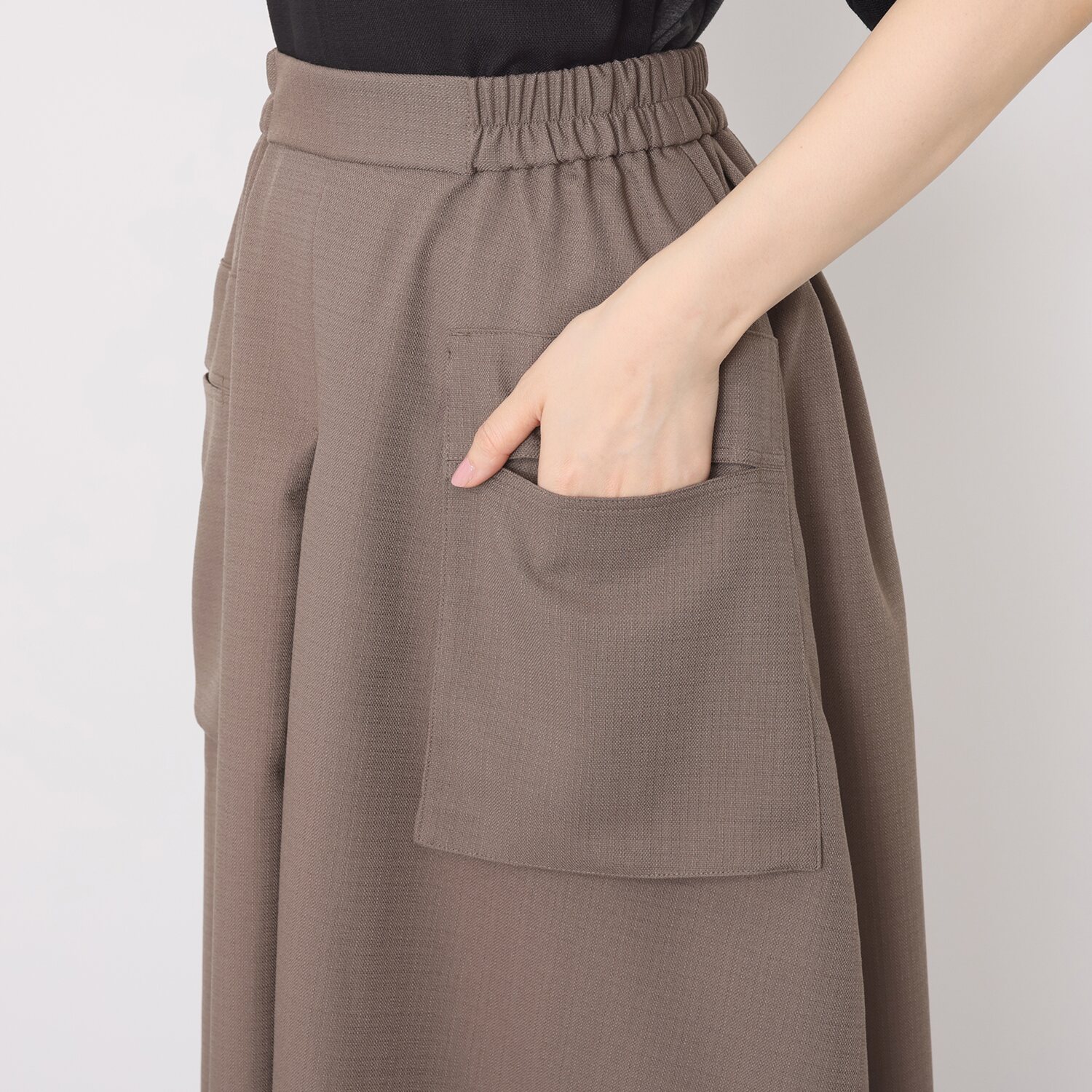 プルジュコー バイ　ジュンコ　キトウ デザインポケット ボリュームフェミニン スカート