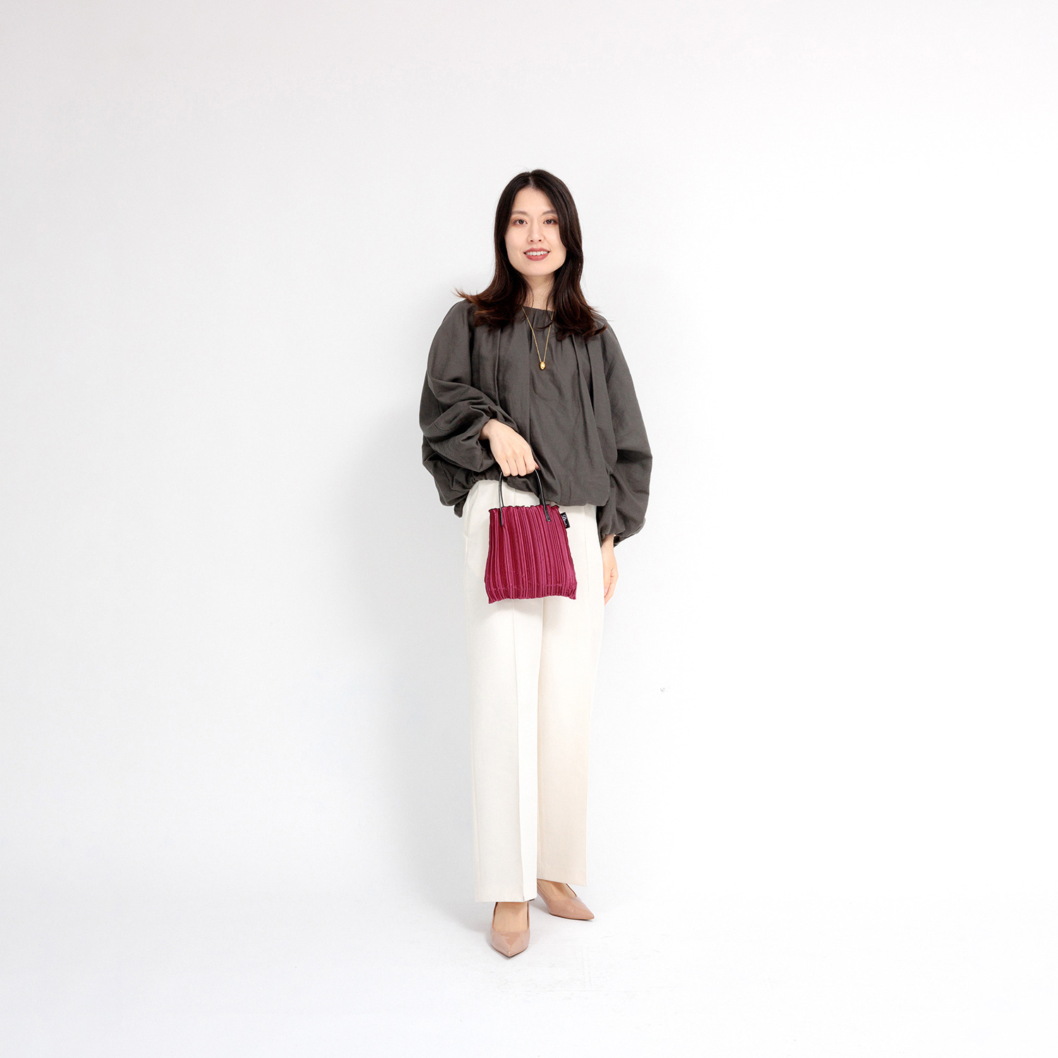 ディオニス 日本製 サテンプリーツ 軽量バッグ＜Ｓ＞ 