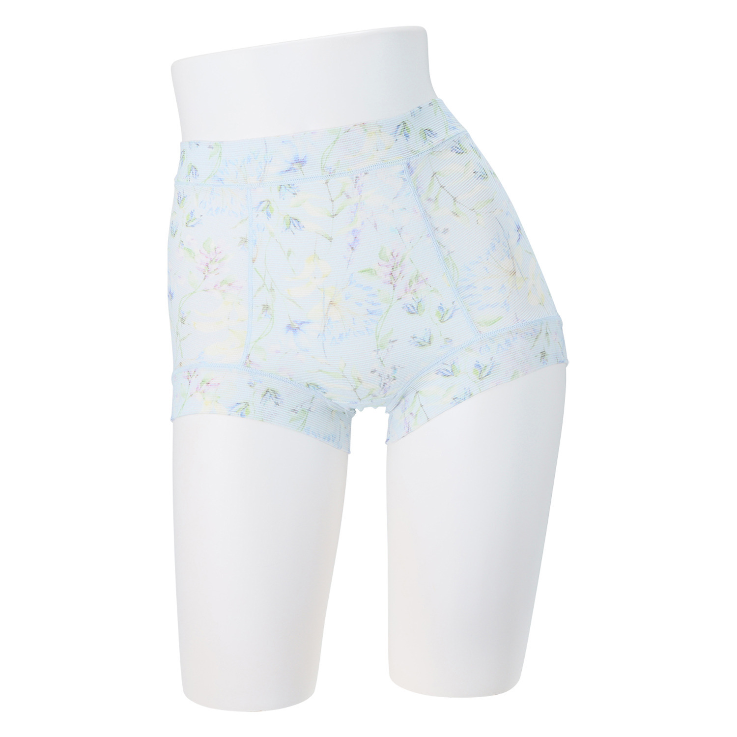 丸福ガーゼ 速乾　綿モダール混 フラワープリント 極上らくちんショーツ 同色２枚組