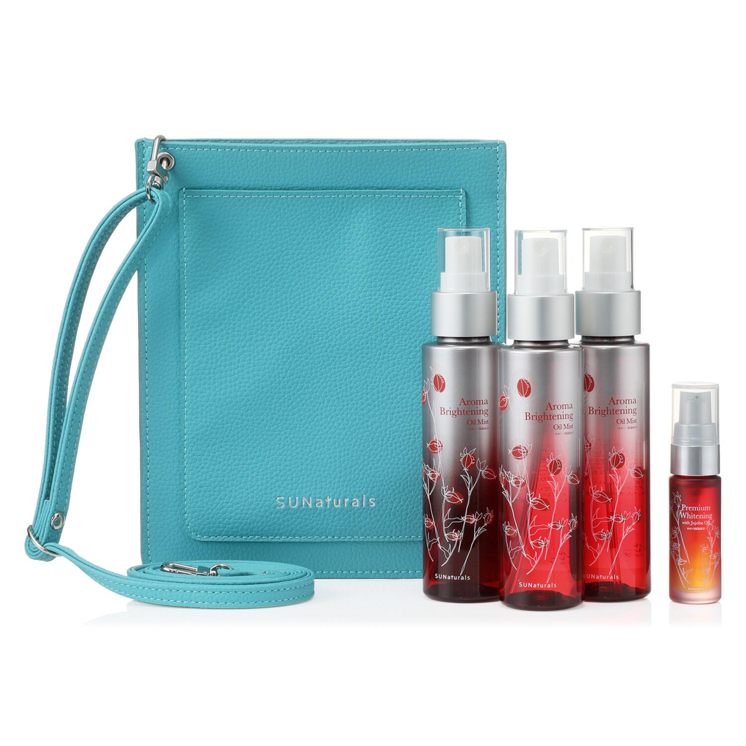 サンナチュラルズ フェイスはもちろん、 ヘアやボディにも使える ミスト状化粧水！ アロマブライトニング オイルミスト ３本特別セット