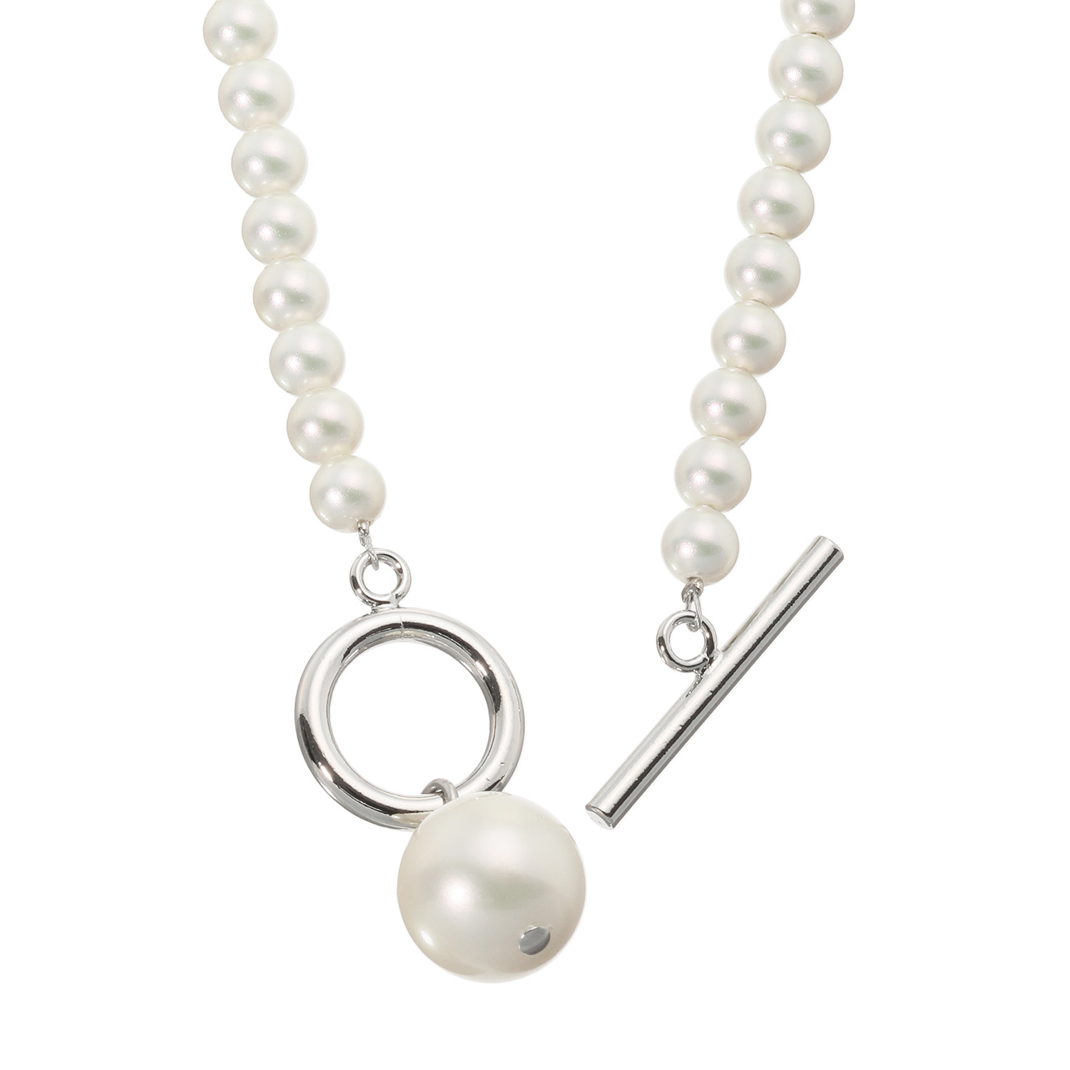 プレミアムパール 泉州の職人技 ベビー貝パール トグル＆バーデザイン ネックレス