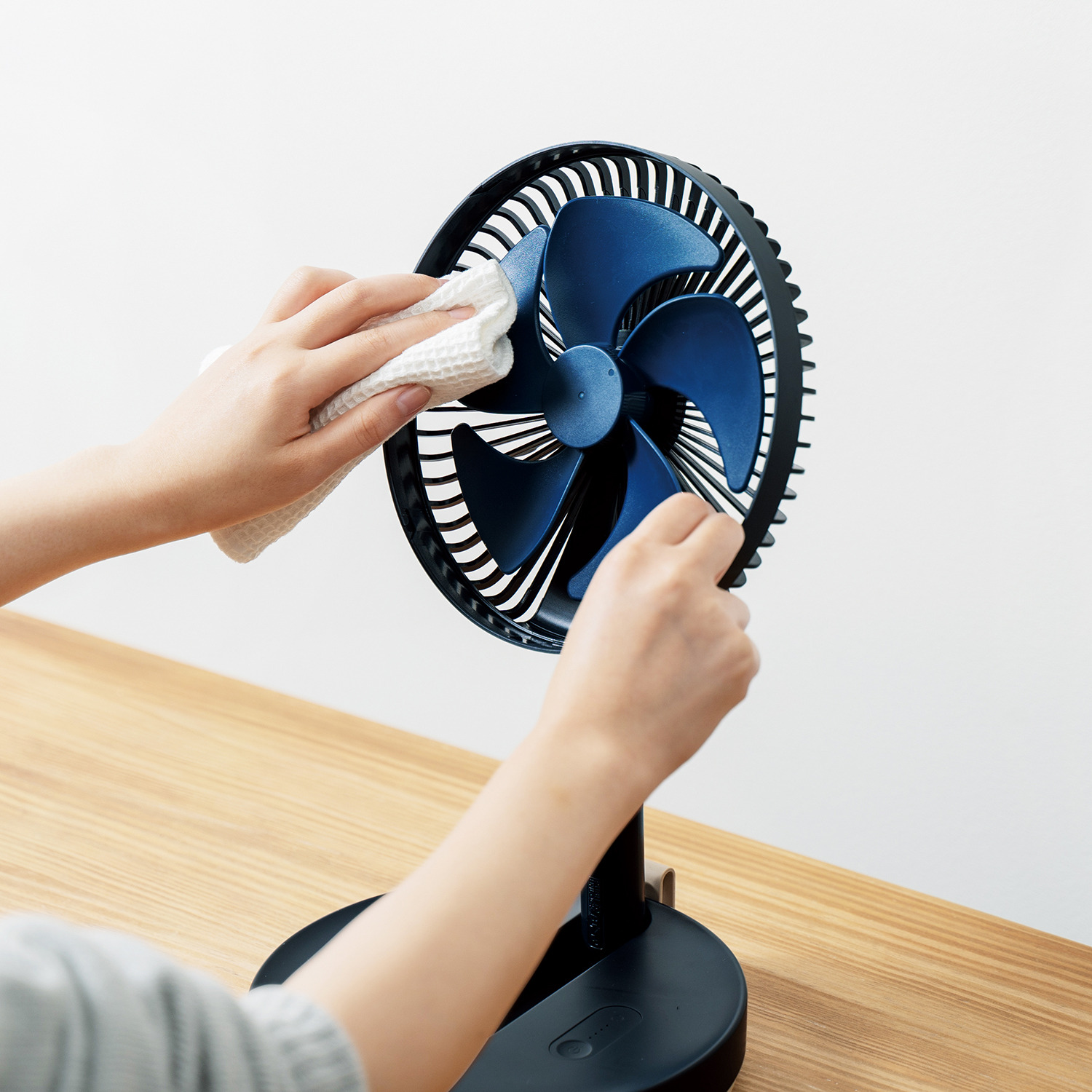 ＰＲＩＳＭＡＴＥ 移動も収納もらくらく！ 首振り機能付き 折りたたみ コードレス リビングファン ＰＲ−Ｆ０７８