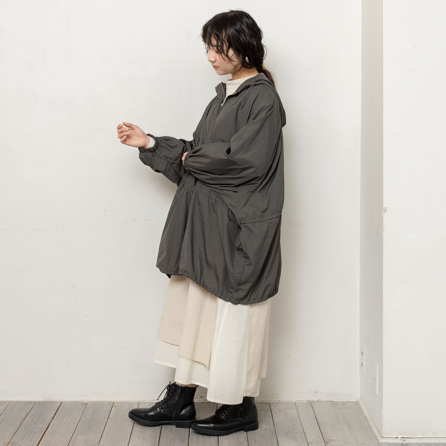 テミテ はっ水 ドルマンスリーブ ブルゾン