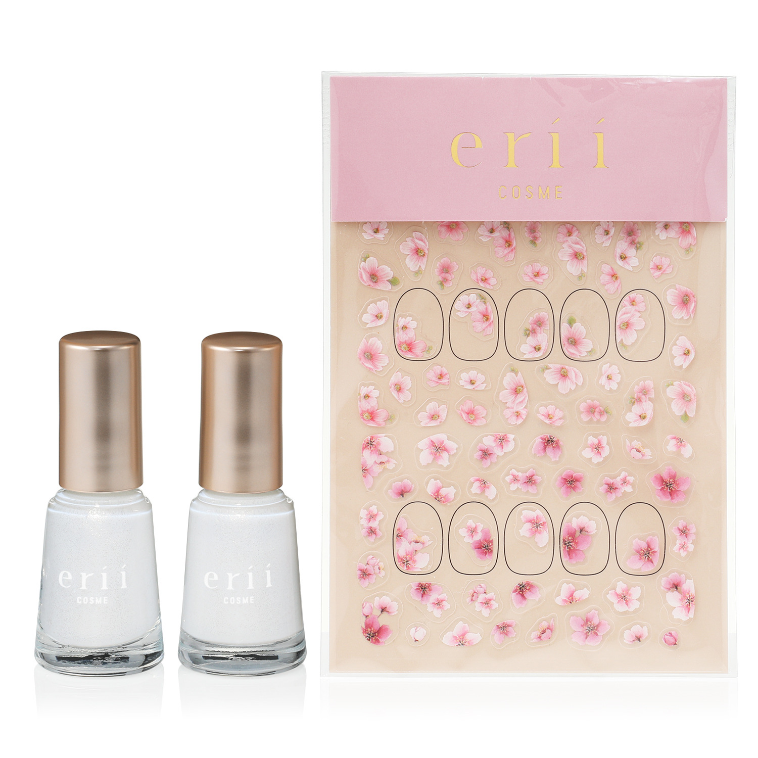 エリィ 新発想！きらめきカラーで 爪の補修＆保湿ケア お湯で簡単オフ ネイル美容液２本＆ ネイルシール 特別セット