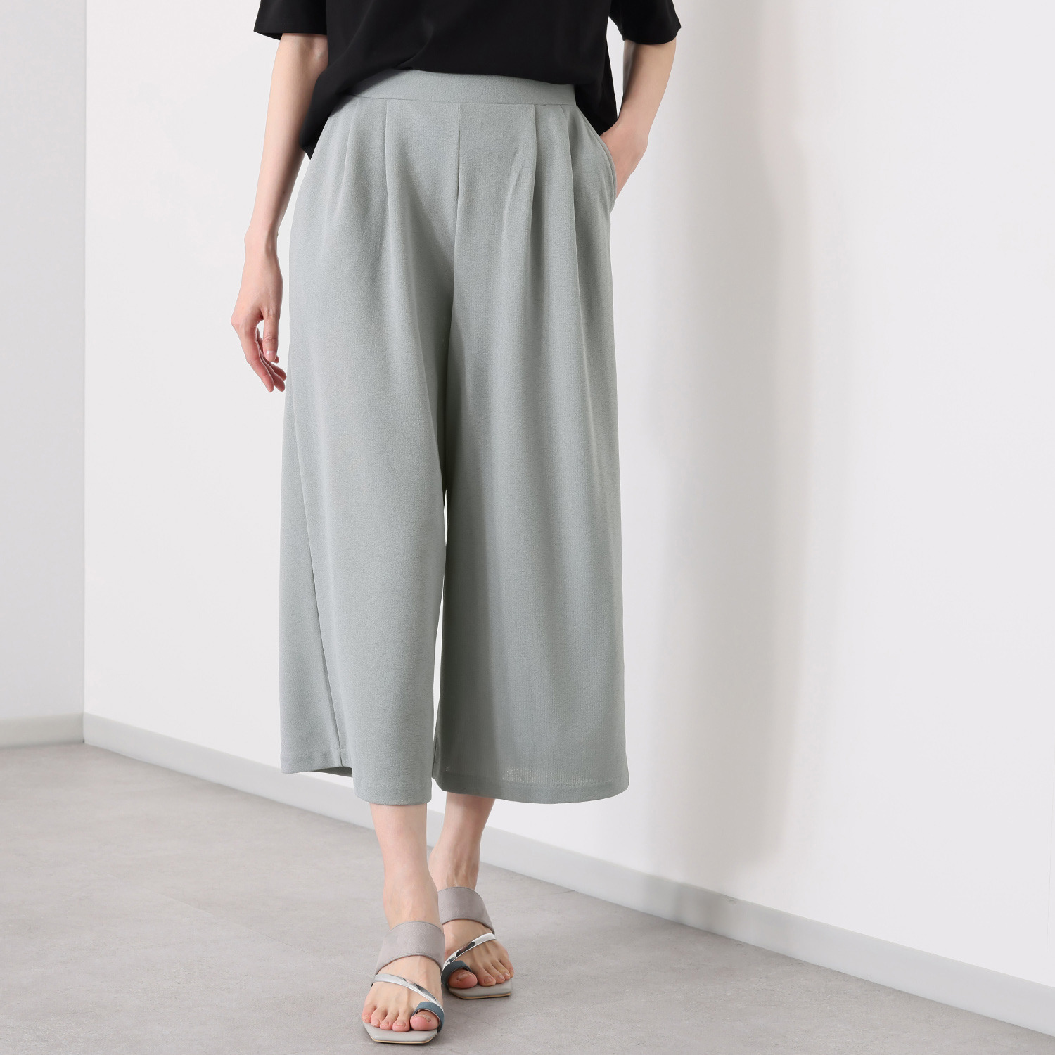 ＴＡＫＵＭＩＢＡ 涼しやドライ 風が通る フレアーワイドパンツ