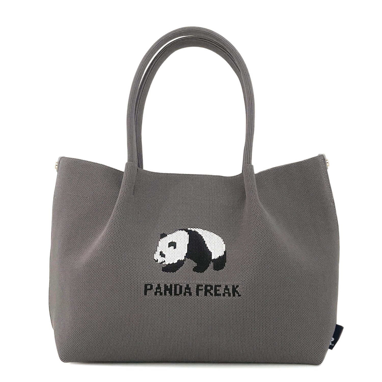 ルートート パンダが愛らしい 自立する ニットトートバッグ