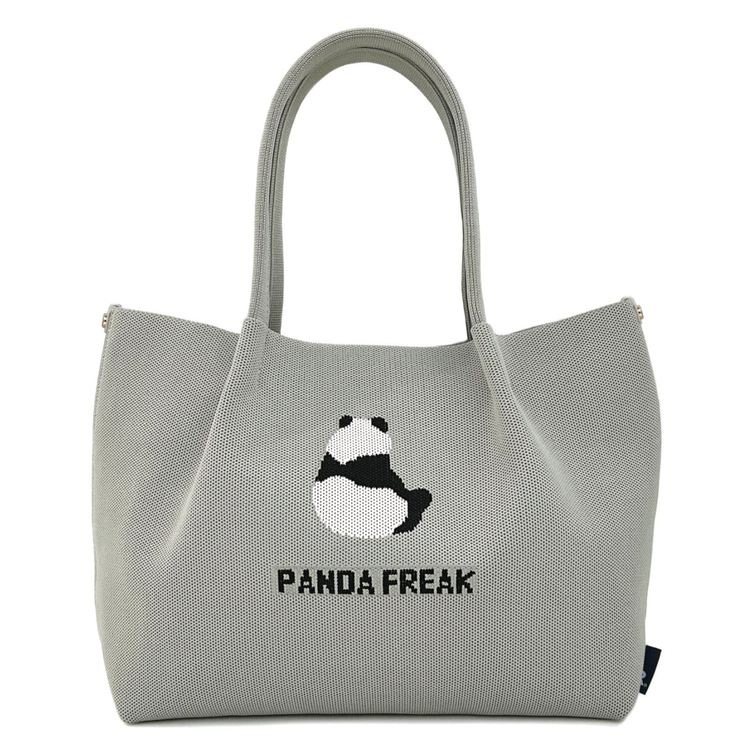 ルートート パンダが愛らしい 自立する ニットトートバッグ