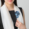 ブロッソ ステンレス 紫陽花デザイン マグネット付ブローチ