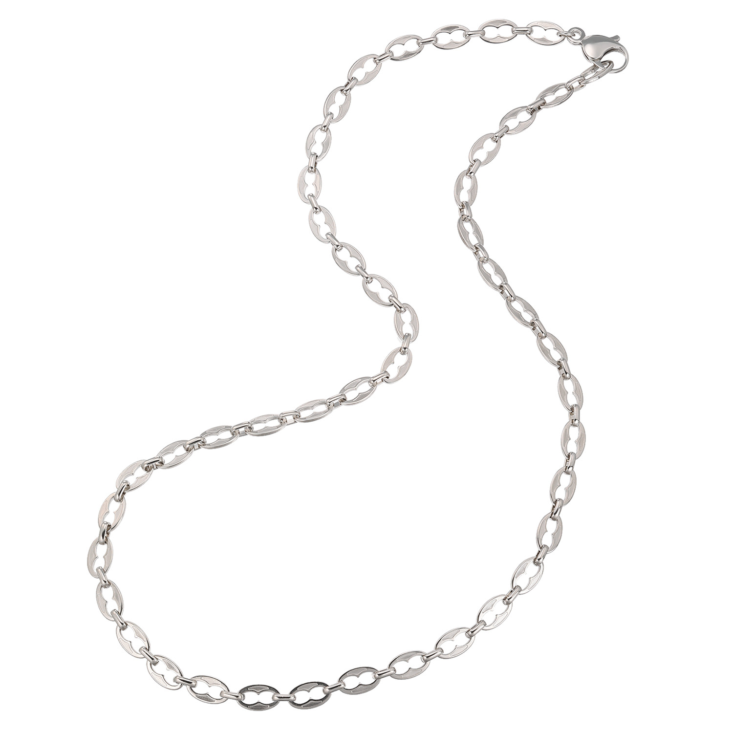 ブロッソ ステンレス ピッグノーズ デザインチェーン ロングネックレス