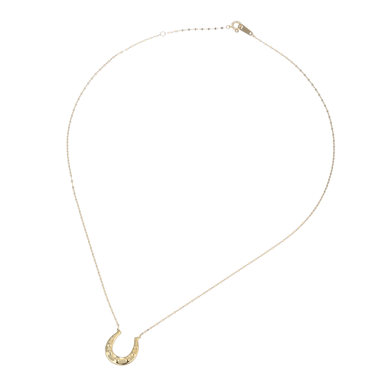 ケーグランツ １８Ｋ 馬蹄モティーフ 一つ星アクセント リバーシブルネックレス