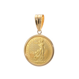 祈平 純金 ロイヤルミント製造 ２０２４年 ブリタニアコイン １／１０オンス ペンダントトップ