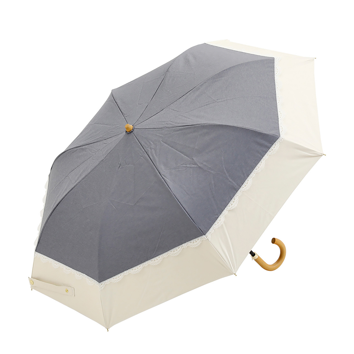 センテリオ バイカラーレース 晴雨兼用 折りたたみ日傘